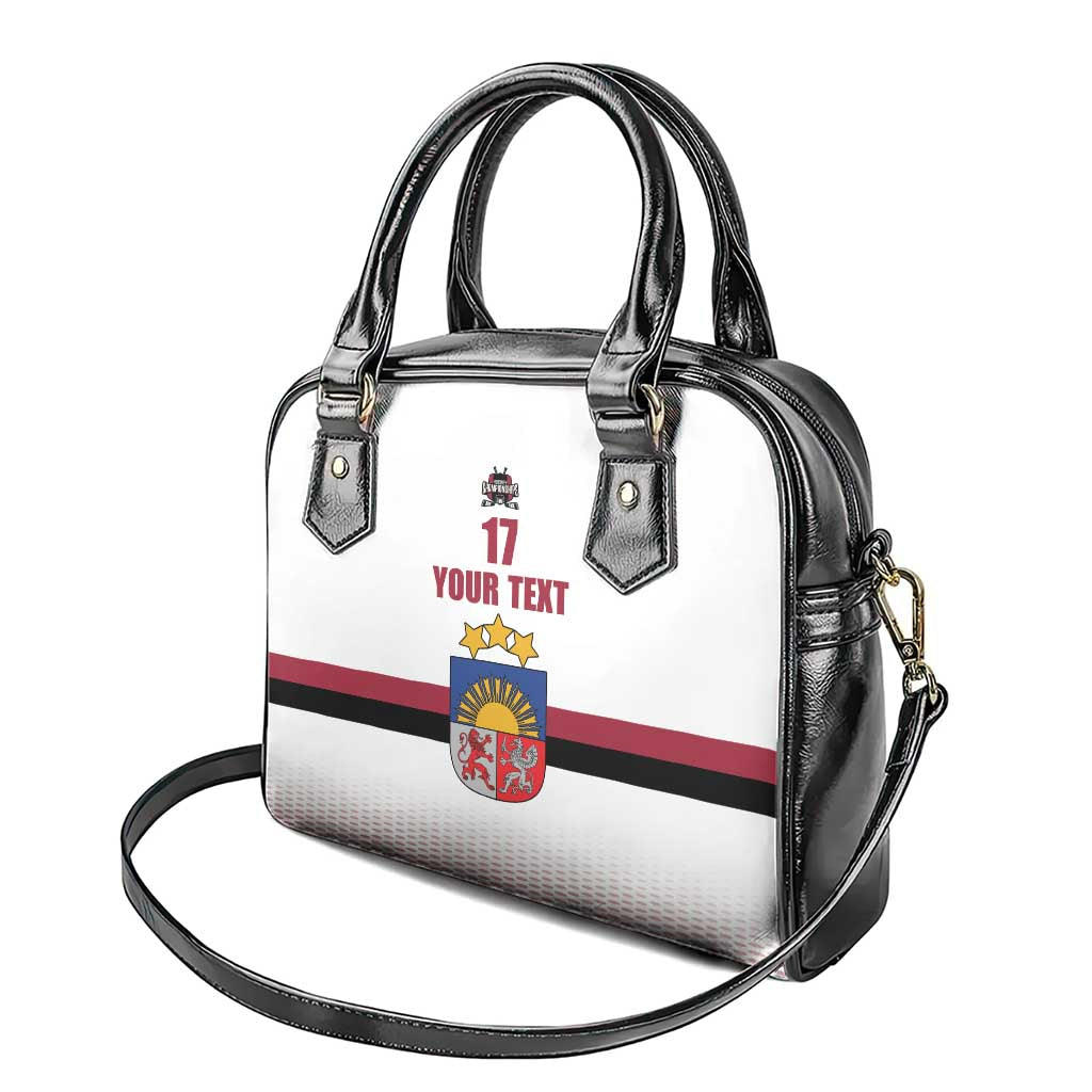 Custom Latvia Ice Hockey Champions Shoulder Handbag Come on Latvija White style LT17