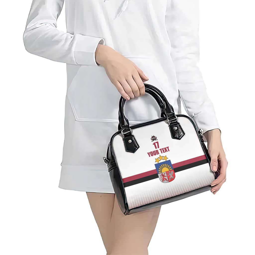 Custom Latvia Ice Hockey Champions Shoulder Handbag Come on Latvija White style LT17