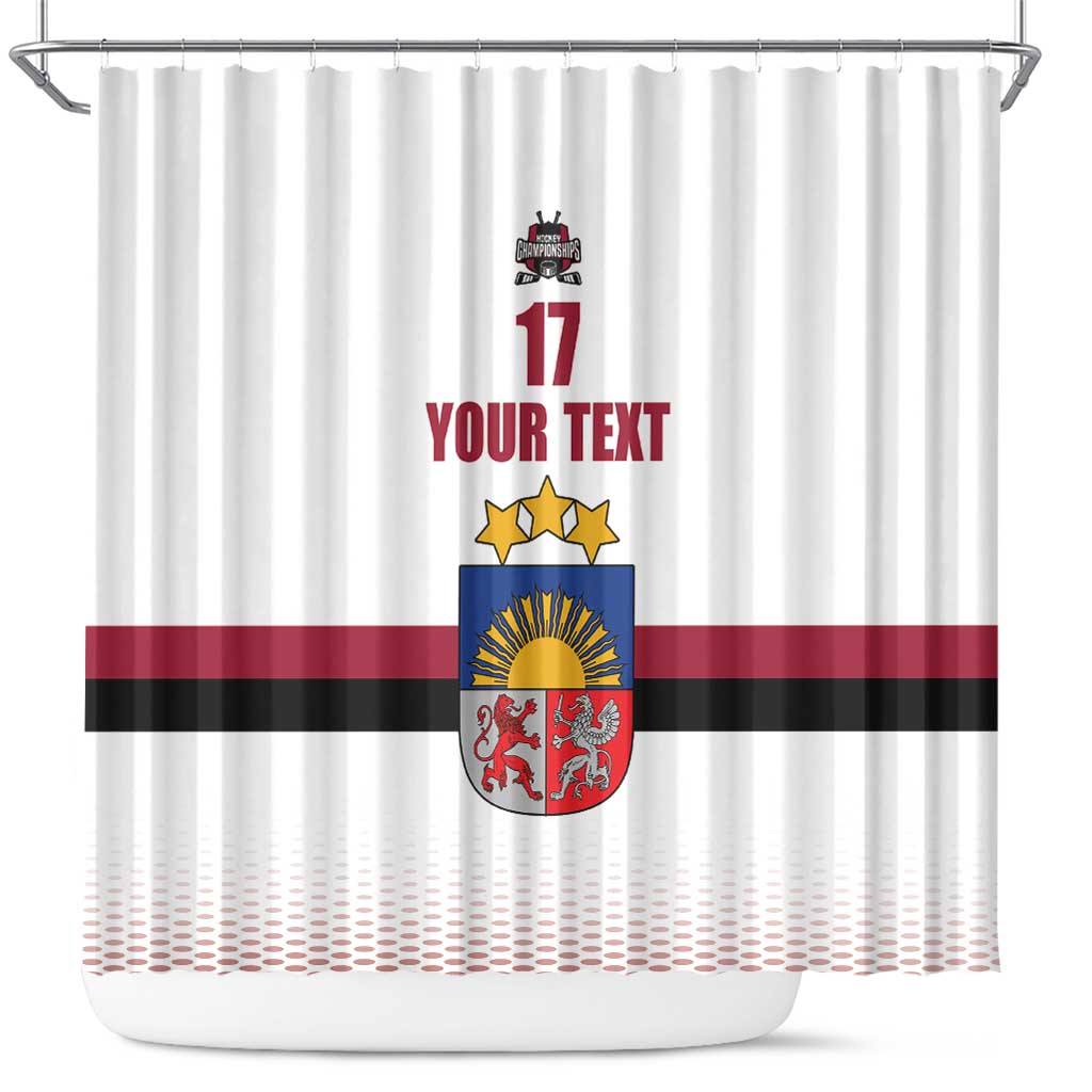 Custom Latvia Ice Hockey Champions Shower Curtain Come on Latvija White style LT17