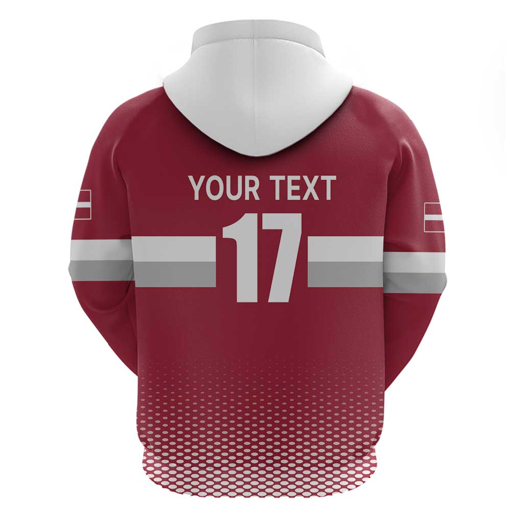 Custom Latvia Ice Hockey Champions Hoodie Come on Latvija Red style LT17