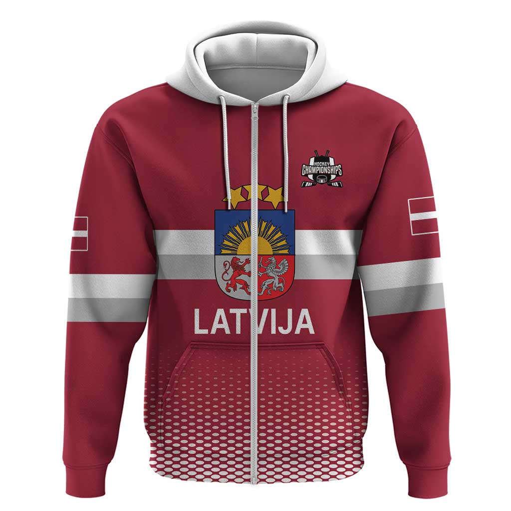 Custom Latvia Ice Hockey Champions Hoodie Come on Latvija Red style LT17
