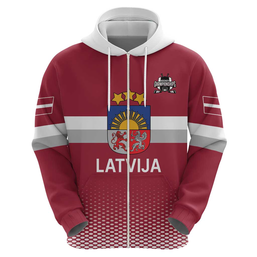Custom Latvia Ice Hockey Champions Hoodie Come on Latvija Red style LT17