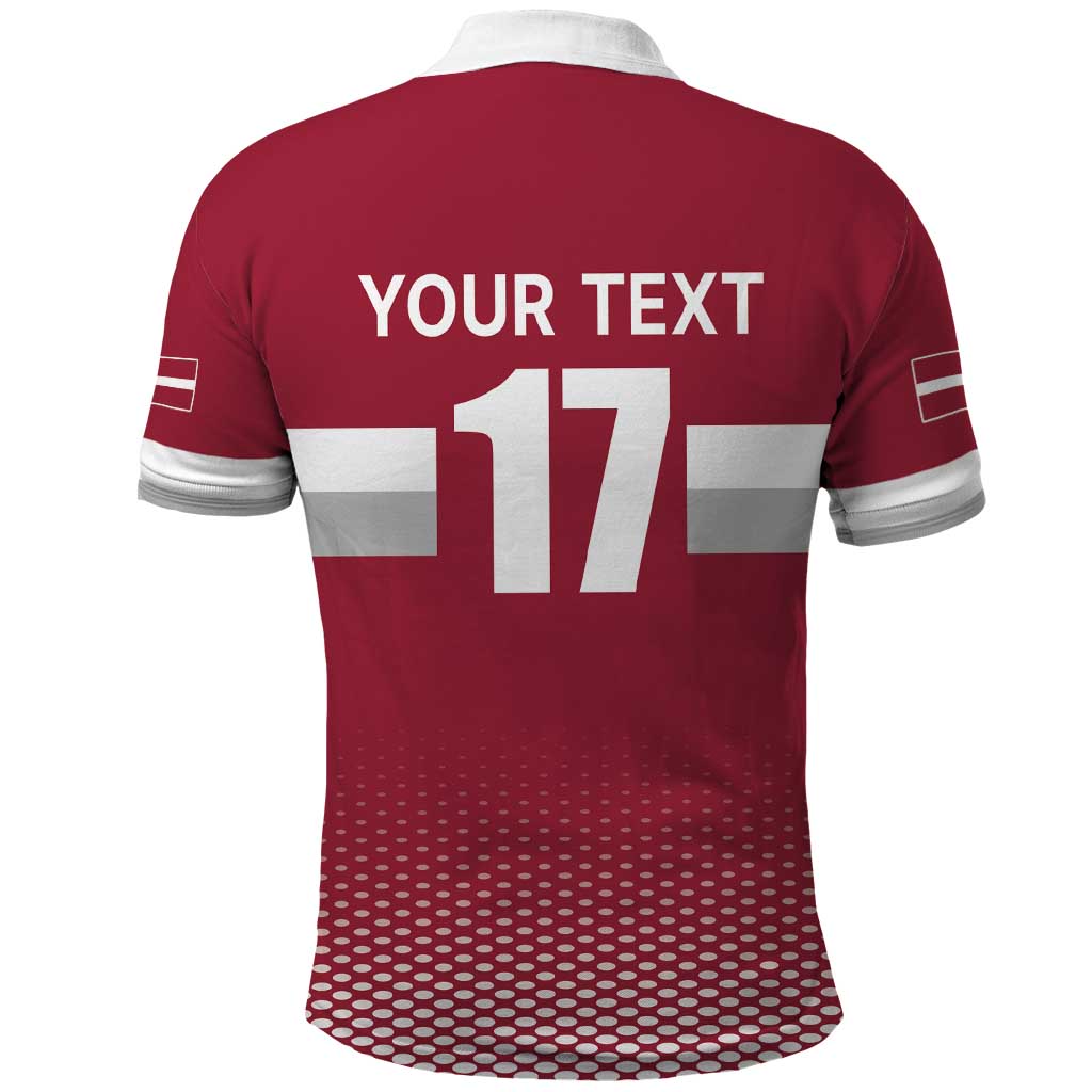 Custom Latvia Ice Hockey Champions Polo Shirt Come on Latvija Red style LT17