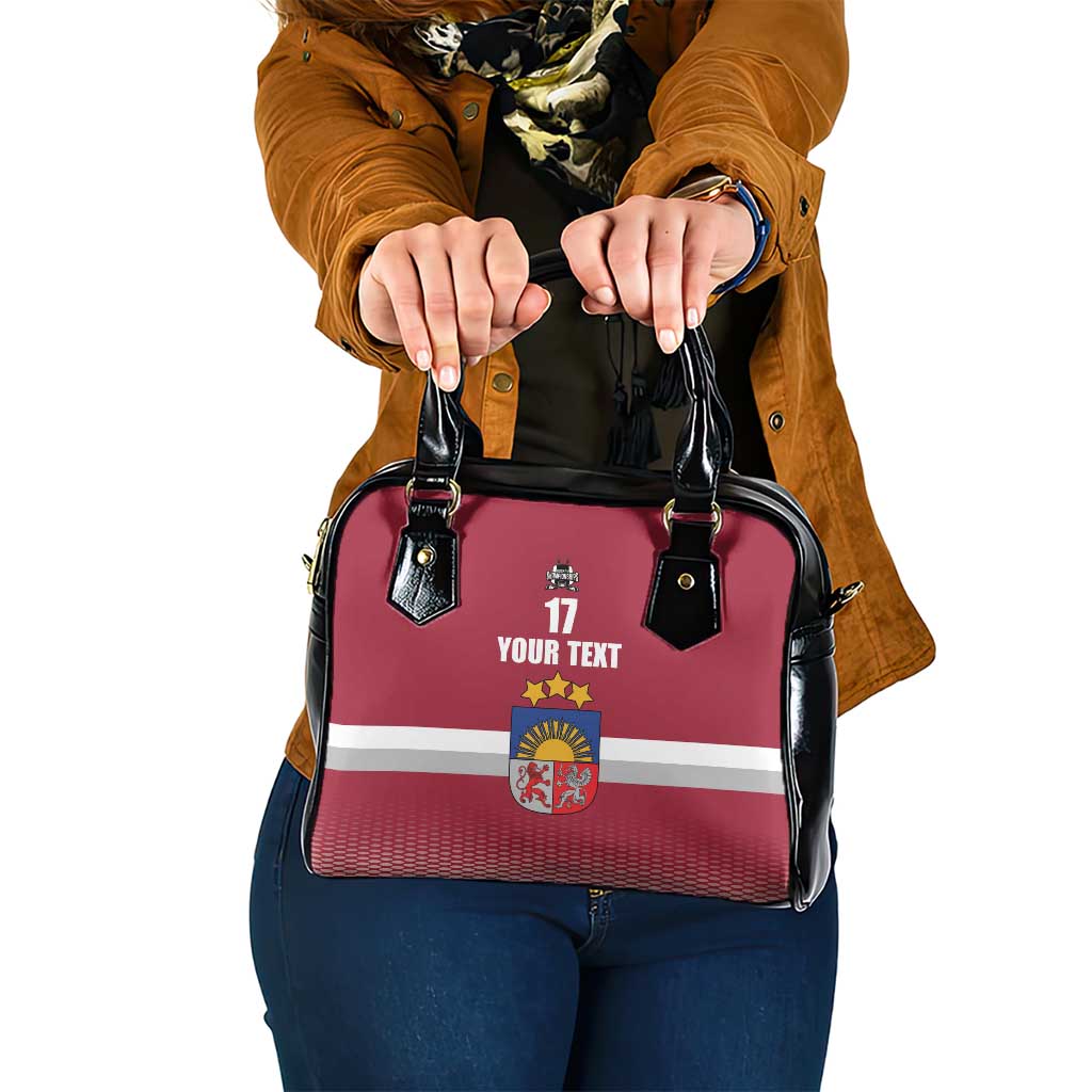 Custom Latvia Ice Hockey Champions Shoulder Handbag Come on Latvija Red style LT17