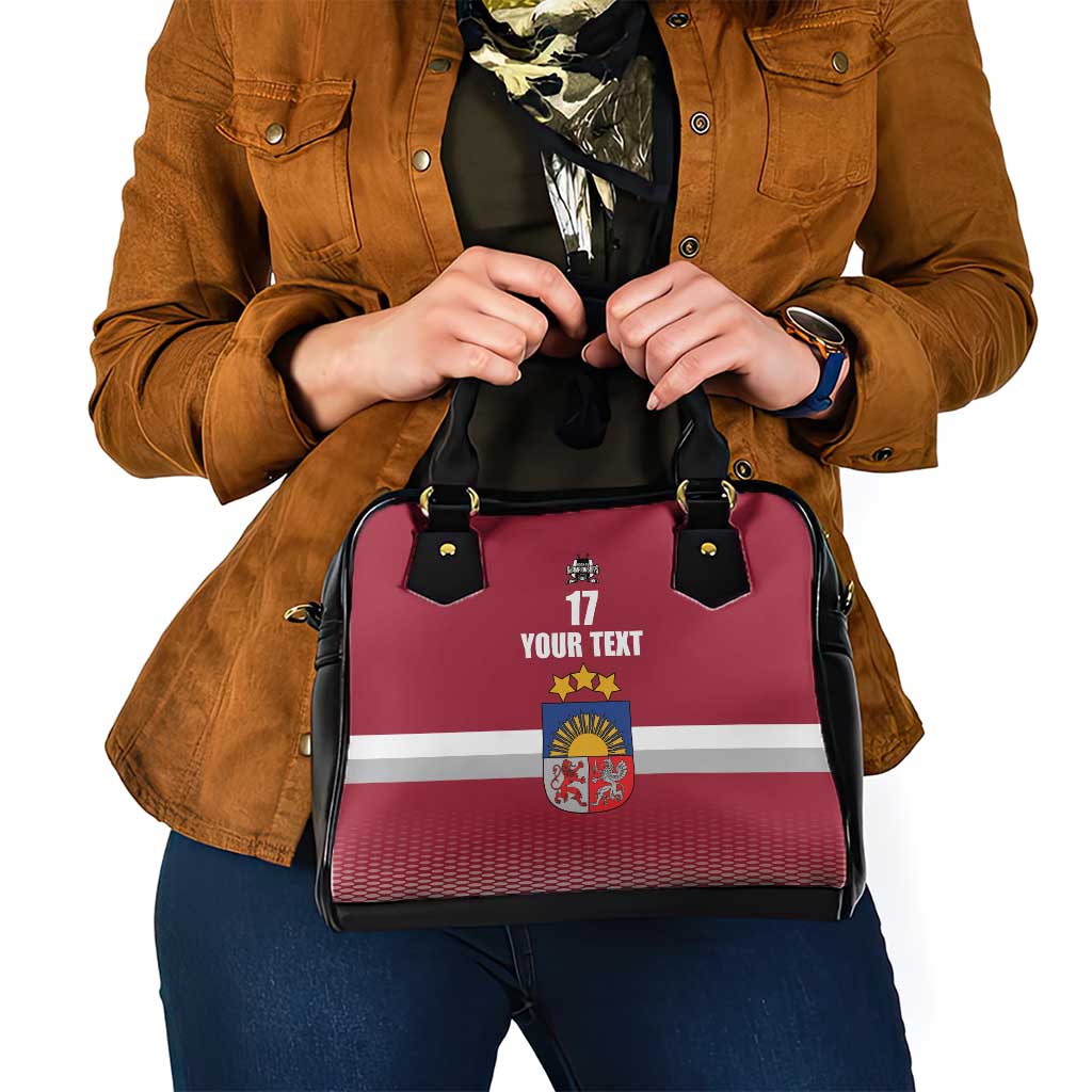 Custom Latvia Ice Hockey Champions Shoulder Handbag Come on Latvija Red style LT17