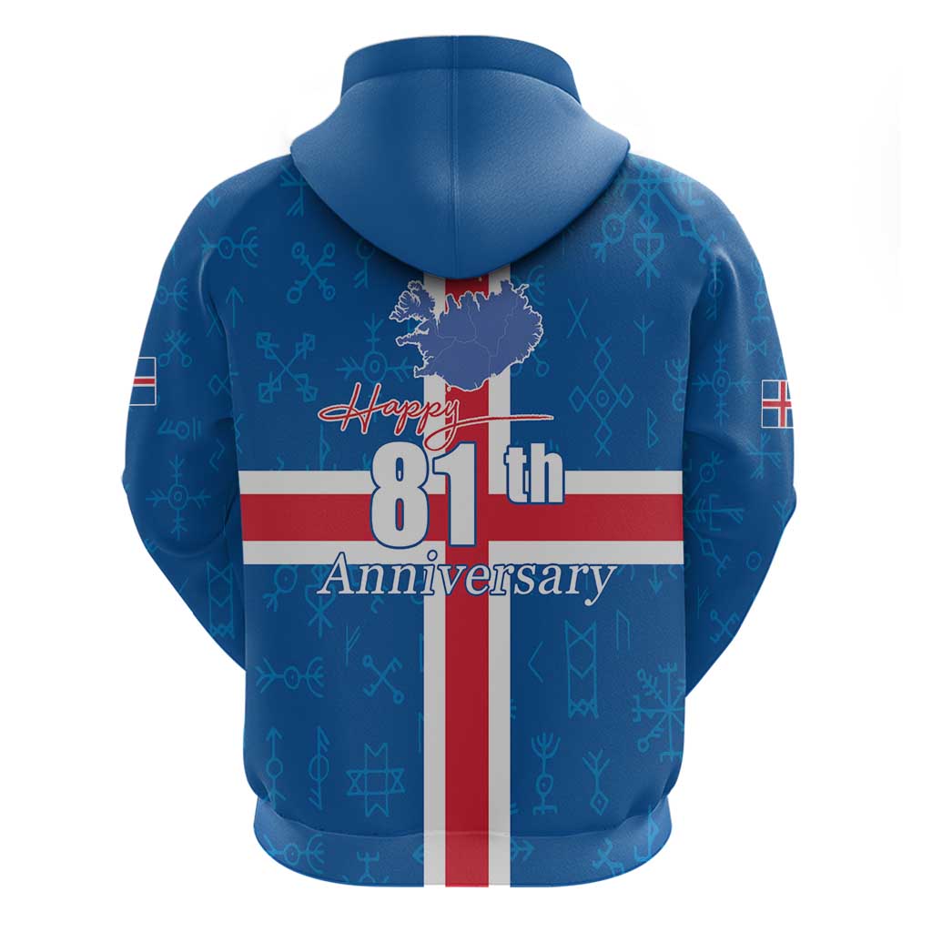 Iceland Icelandic National Day Hoodie Happy 81th Anniversary LT17