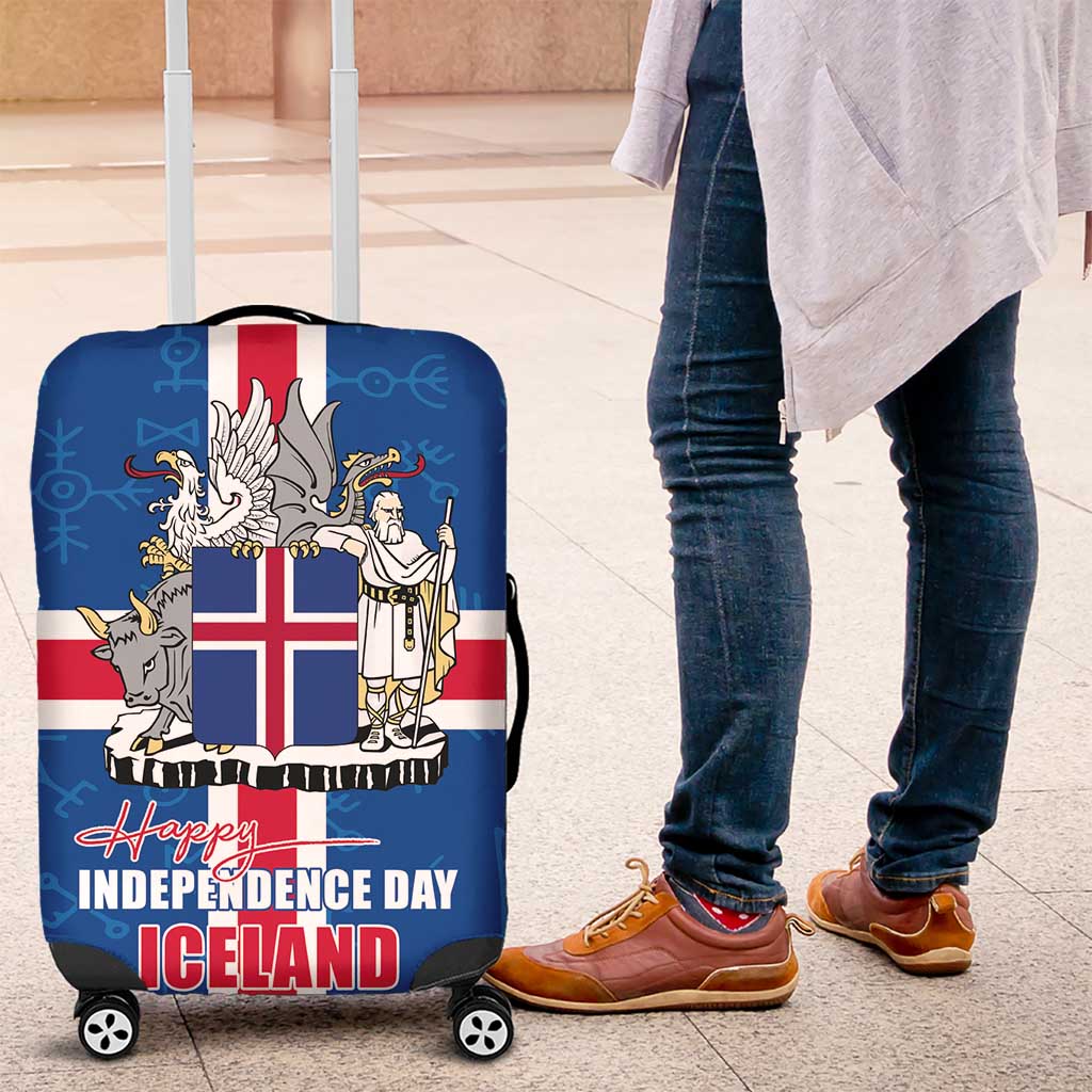 Iceland Icelandic National Day Luggage Cover Happy 81th Anniversary LT17