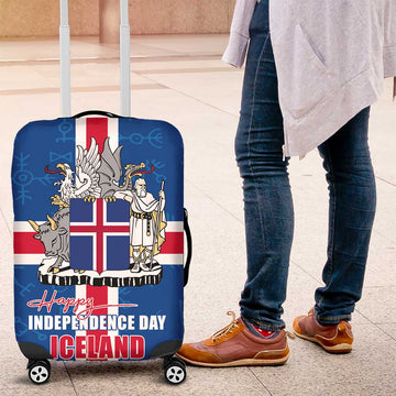Iceland Icelandic National Day Luggage Cover Happy 81th Anniversary LT17