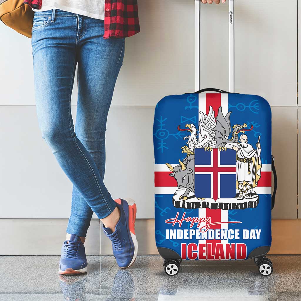 Iceland Icelandic National Day Luggage Cover Happy 81th Anniversary LT17