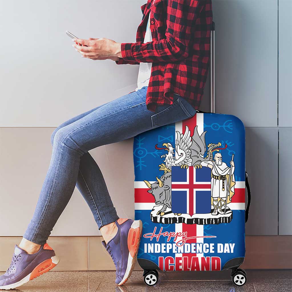 Iceland Icelandic National Day Luggage Cover Happy 81th Anniversary LT17