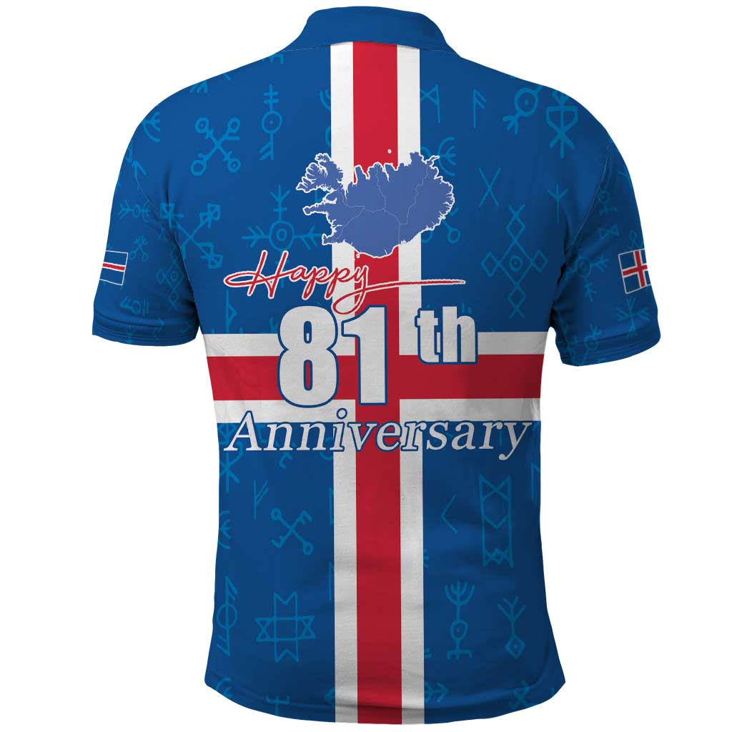 Iceland Icelandic National Day Polo Shirt Happy 81th Anniversary LT17