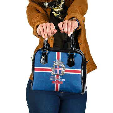 Iceland Icelandic National Day Shoulder Handbag Happy 81th Anniversary LT17