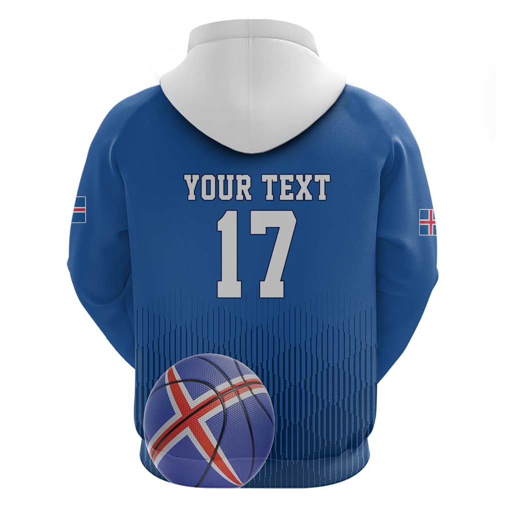 Iceland Basketball Custom Hoodie Blue Style LT17