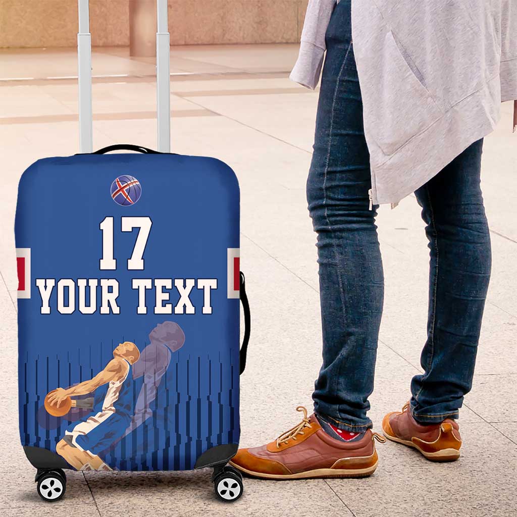 Iceland Basketball Custom Luggage Cover Blue Style LT17