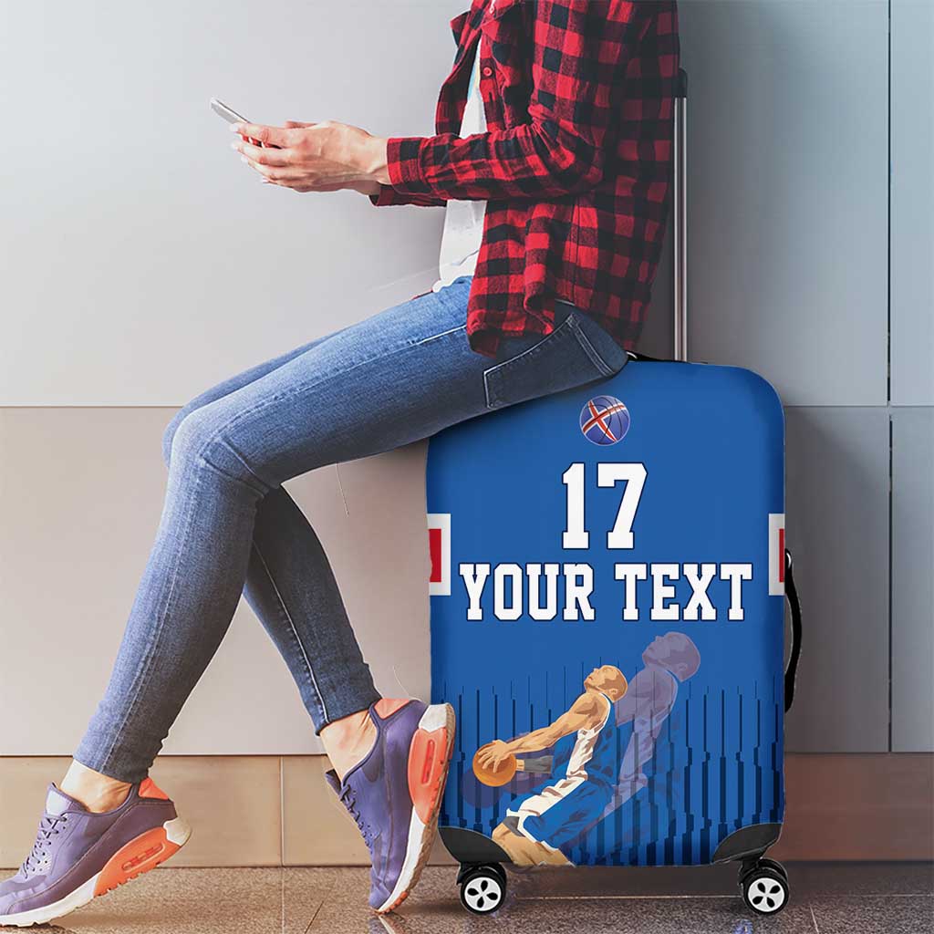 Iceland Basketball Custom Luggage Cover Blue Style LT17