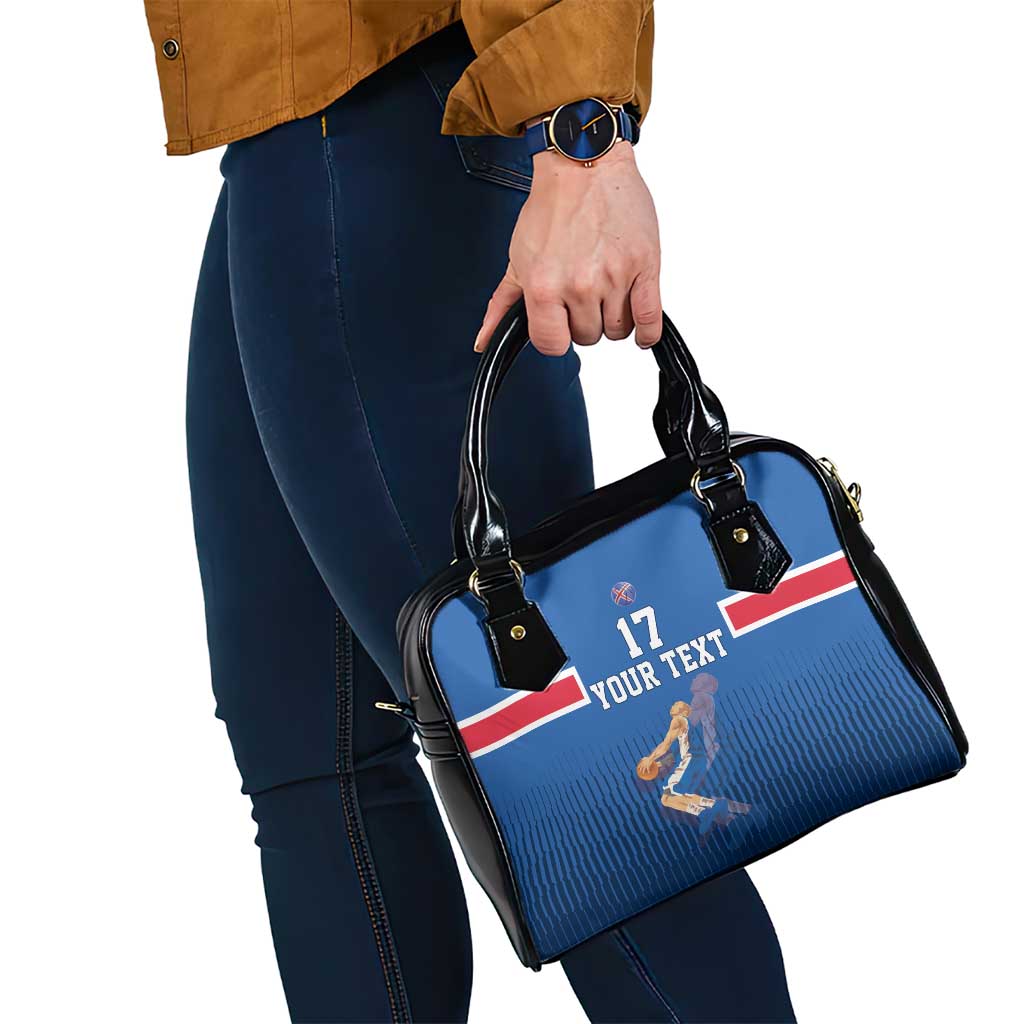 Iceland Basketball Custom Shoulder Handbag Blue Style LT17
