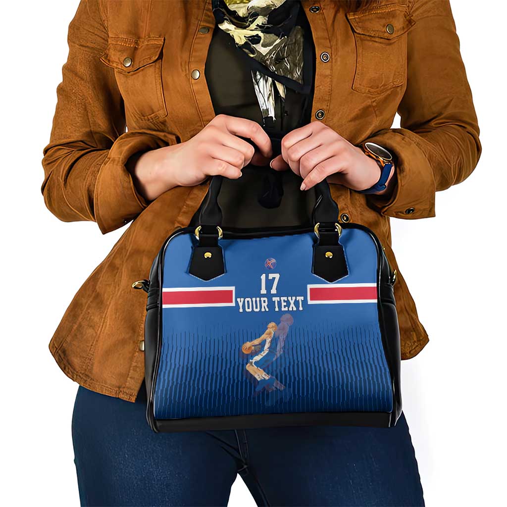 Iceland Basketball Custom Shoulder Handbag Blue Style LT17
