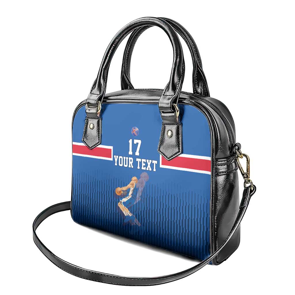 Iceland Basketball Custom Shoulder Handbag Blue Style LT17