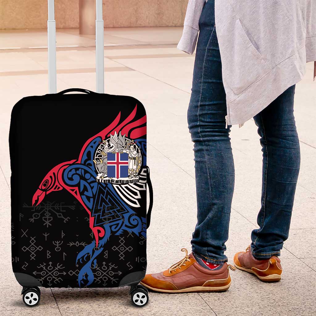 Iceland Viking Culture Luggage Cover Norse Mythology Raven Tattoo LT17