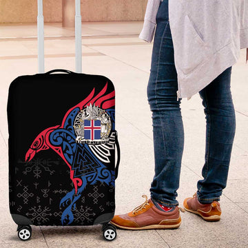 Iceland Viking Culture Luggage Cover Norse Mythology Raven Tattoo LT17