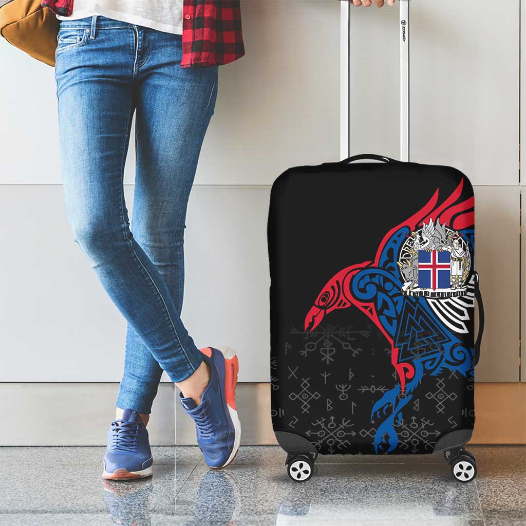 Iceland Viking Culture Luggage Cover Norse Mythology Raven Tattoo LT17