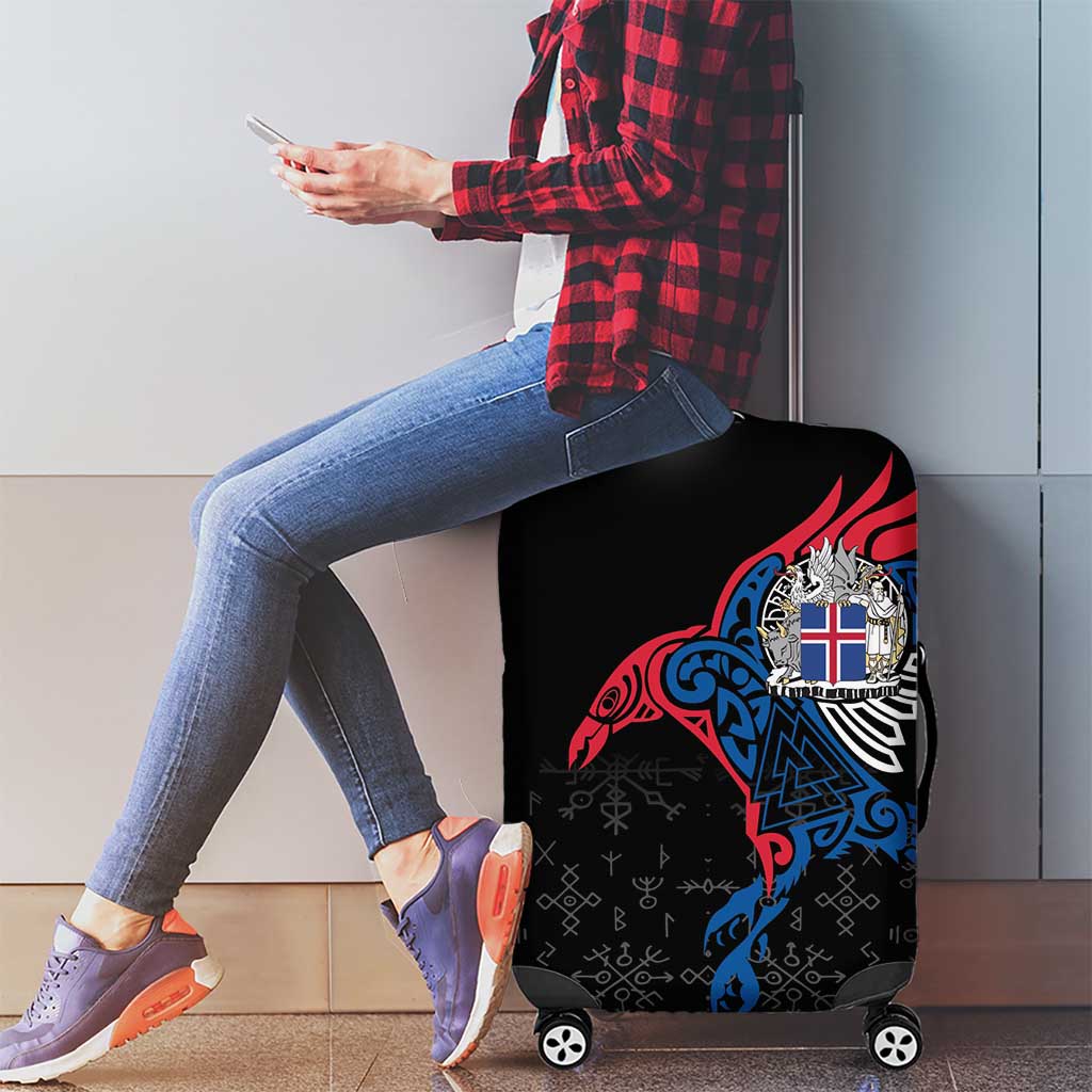 Iceland Viking Culture Luggage Cover Norse Mythology Raven Tattoo LT17
