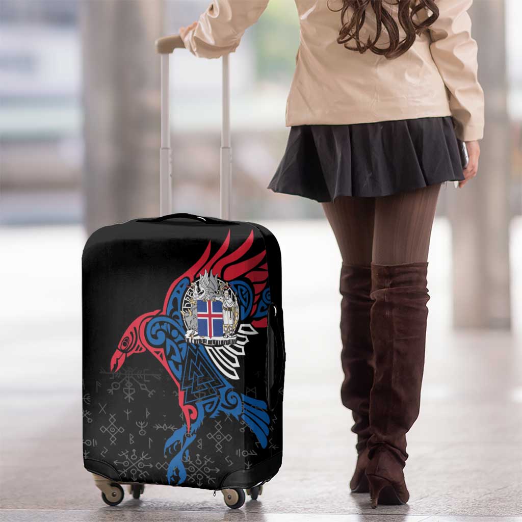 Iceland Viking Culture Luggage Cover Norse Mythology Raven Tattoo LT17