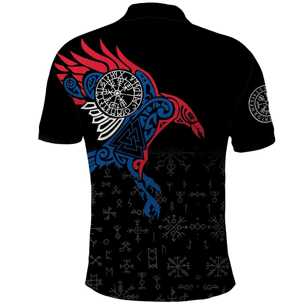 Iceland Viking Culture Polo Shirt Norse Mythology Raven Tattoo LT17