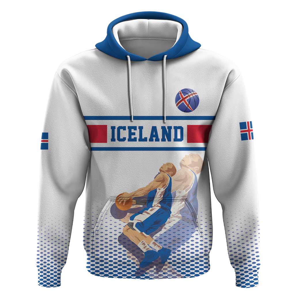 Iceland Basketball Custom Hoodie White Style LT17