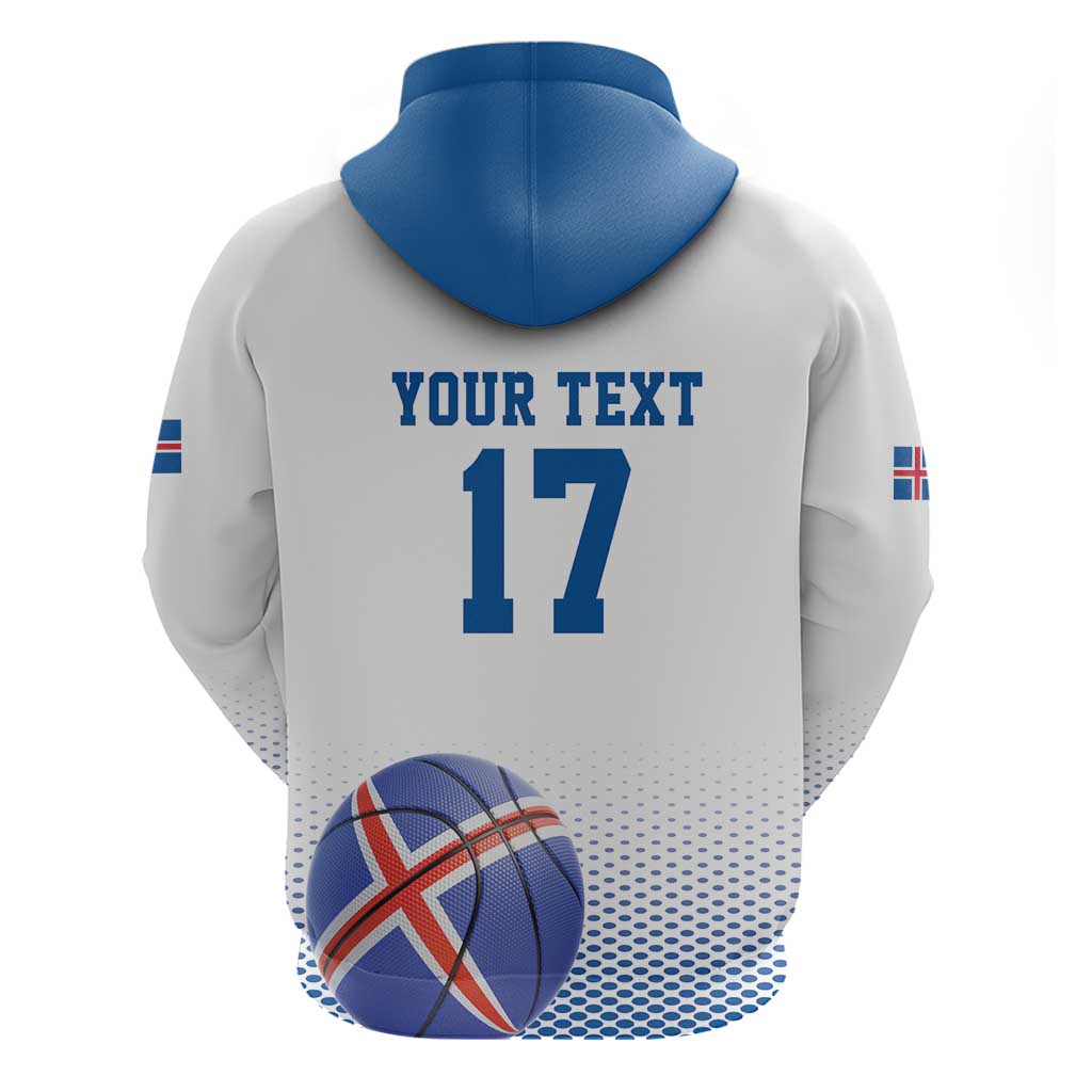Iceland Basketball Custom Hoodie White Style LT17