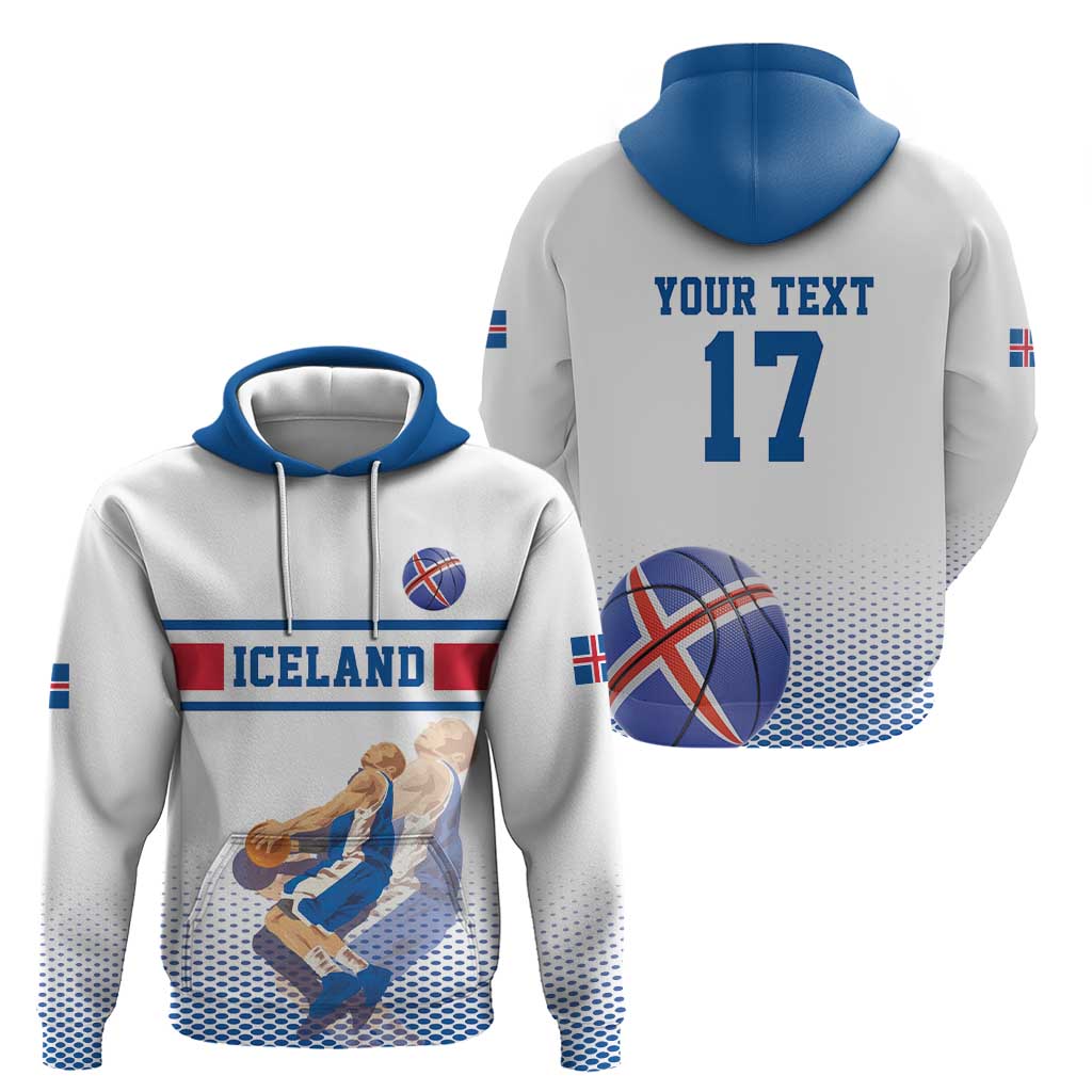 Iceland Basketball Custom Hoodie White Style LT17