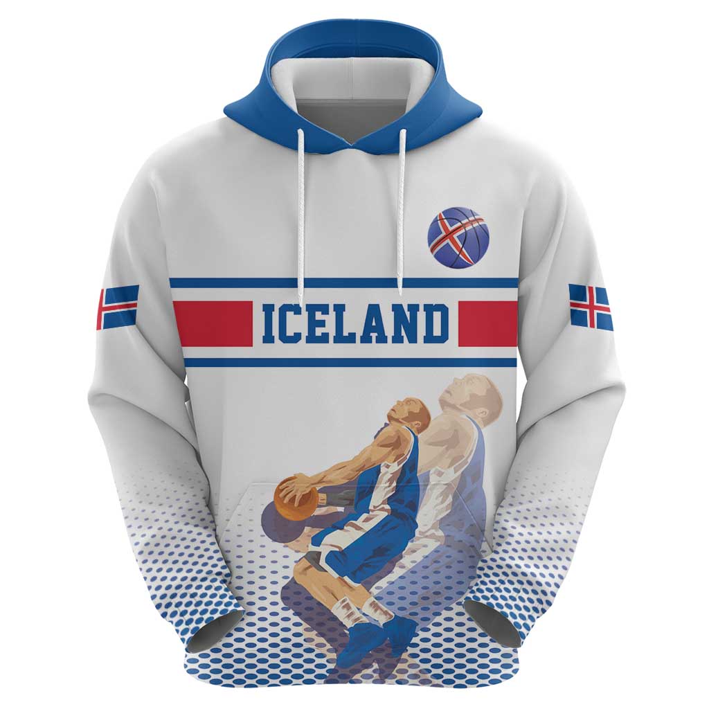 Iceland Basketball Custom Hoodie White Style LT17