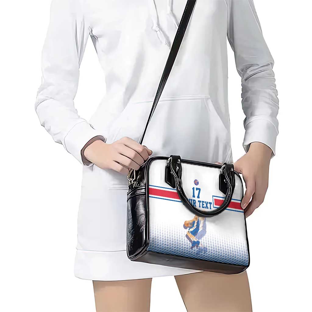 Iceland Basketball Custom Shoulder Handbag White Style LT17