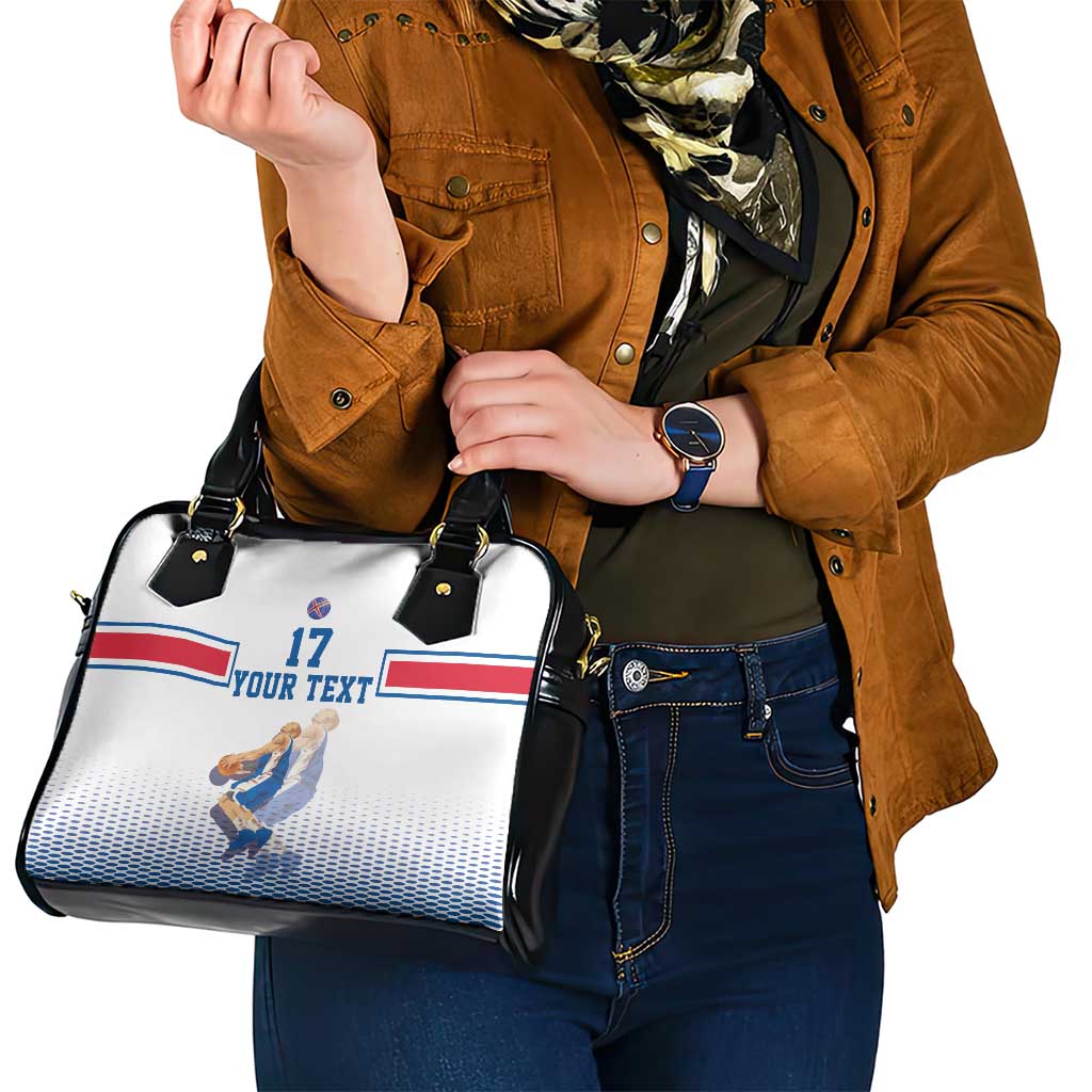 Iceland Basketball Custom Shoulder Handbag White Style LT17