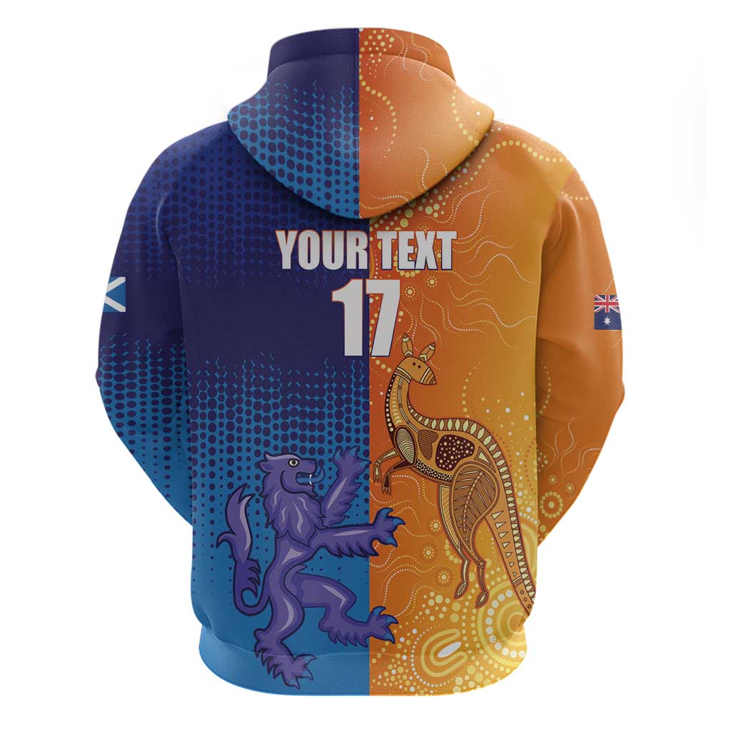 Custom Scotland and Australia Rugby Hoodie Wallabies Thistle Together LT17
