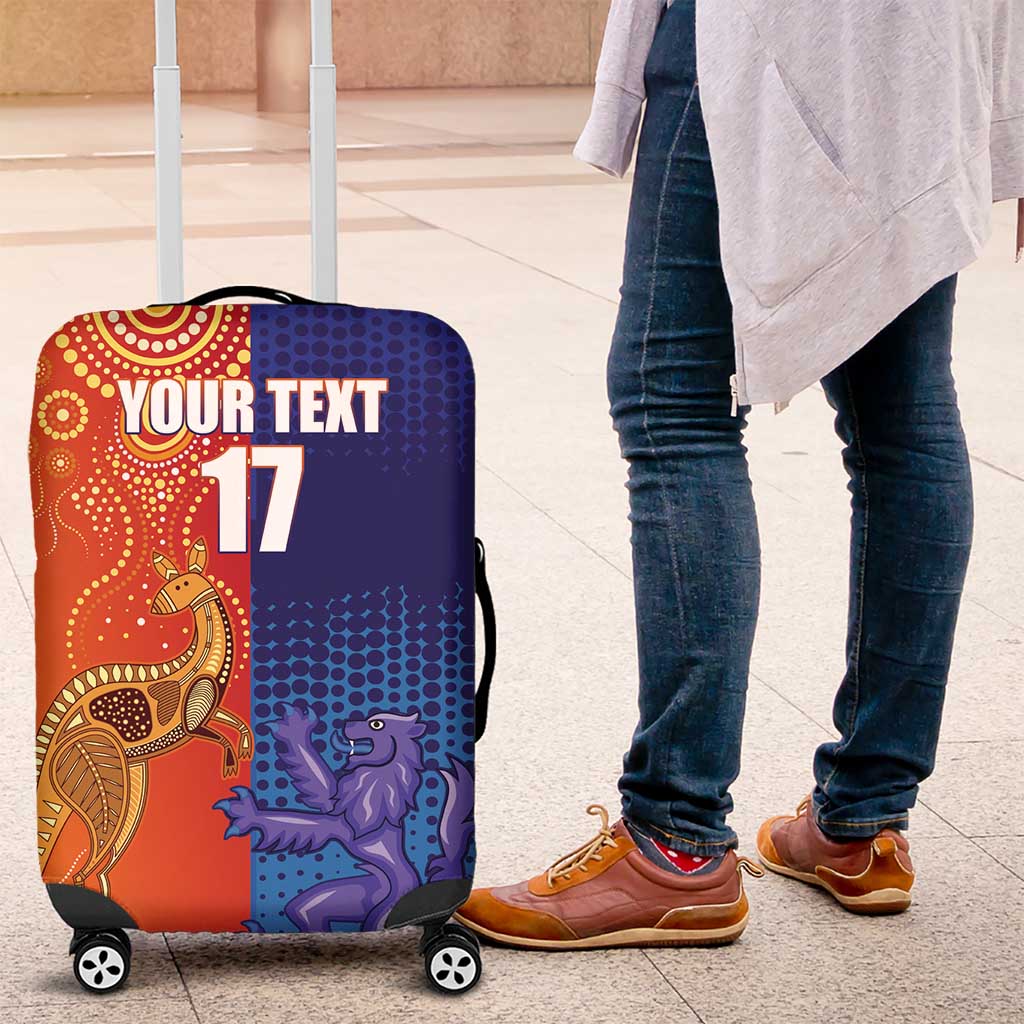 Custom Scotland and Australia Rugby Luggage Cover Wallabies Thistle Together LT17