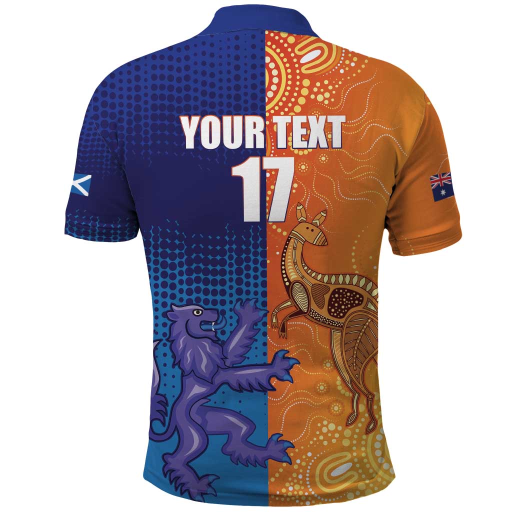 Custom Scotland and Australia Rugby Polo Shirt Wallabies Thistle Together LT17