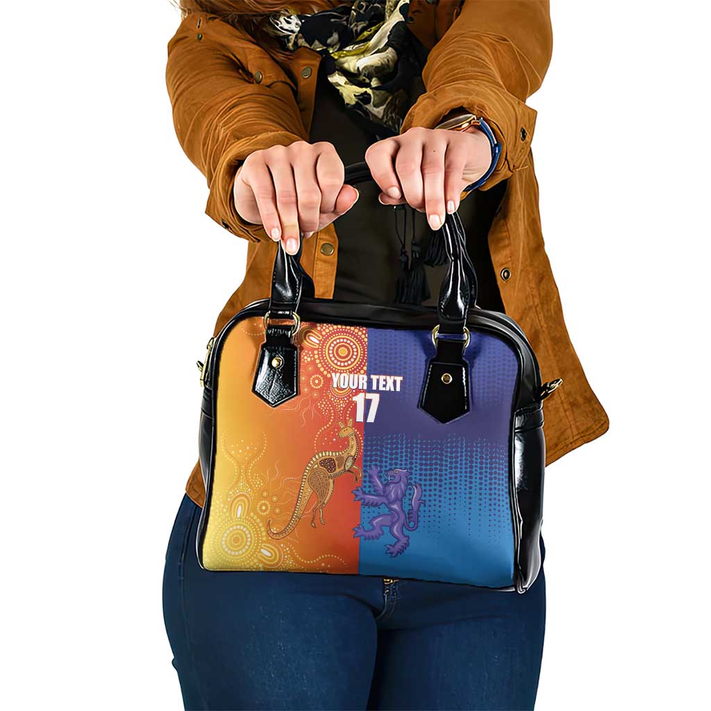 Custom Scotland and Australia Rugby Shoulder Handbag Wallabies Thistle Together LT17