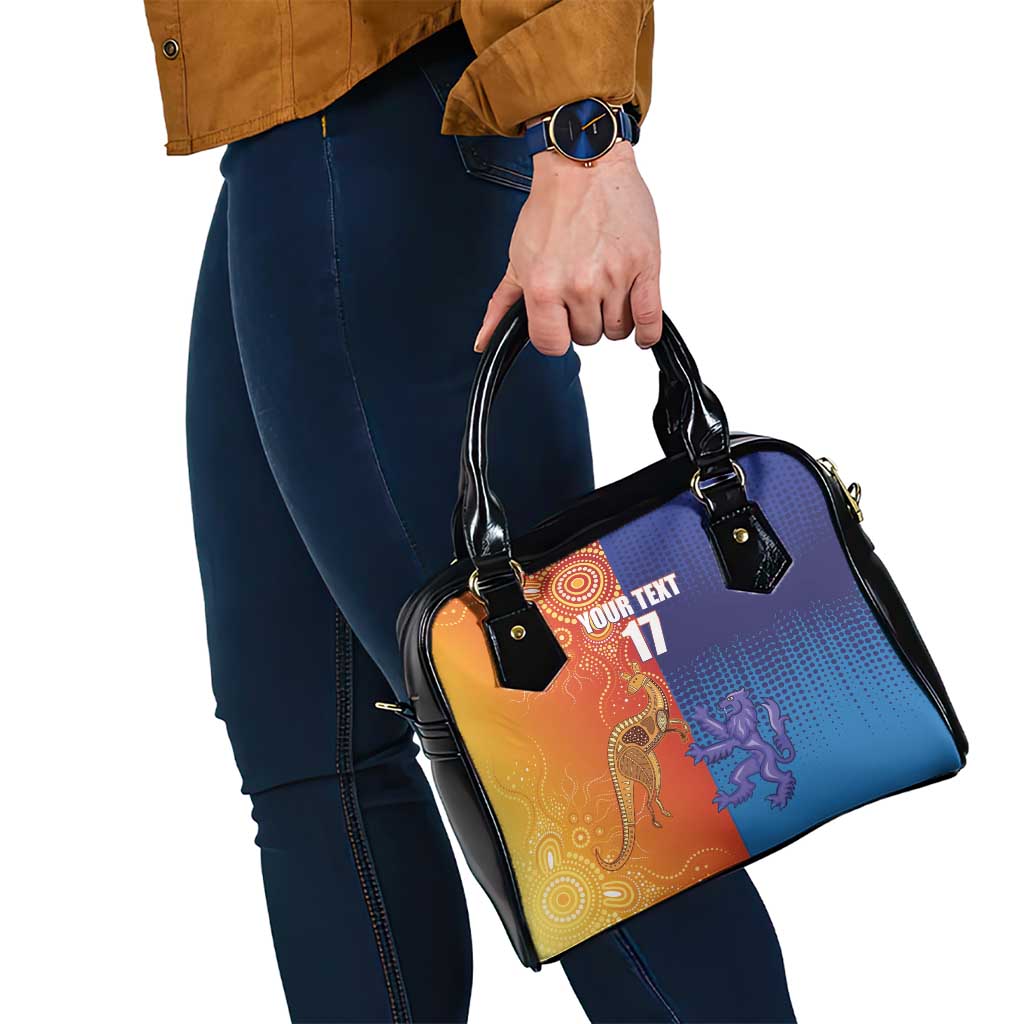 Custom Scotland and Australia Rugby Shoulder Handbag Wallabies Thistle Together LT17