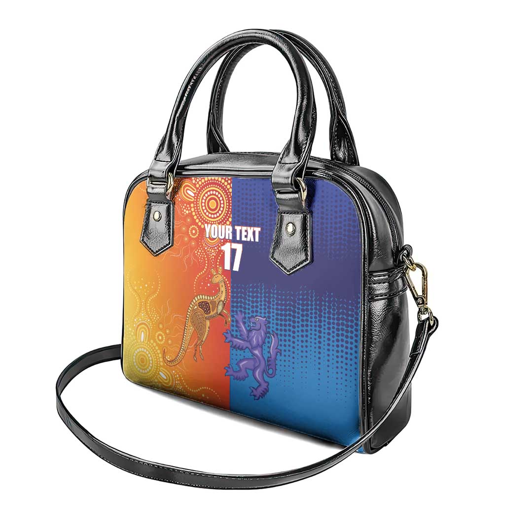 Custom Scotland and Australia Rugby Shoulder Handbag Wallabies Thistle Together LT17