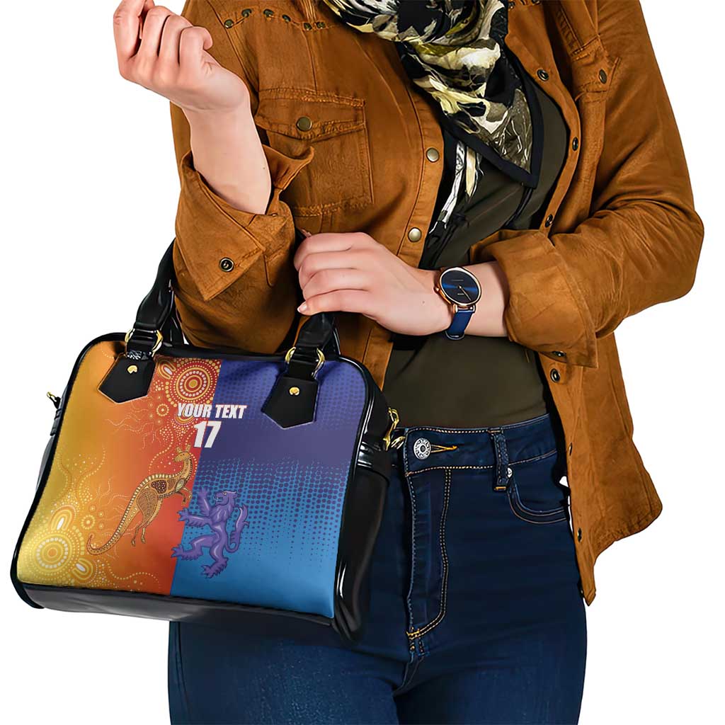 Custom Scotland and Australia Rugby Shoulder Handbag Wallabies Thistle Together LT17