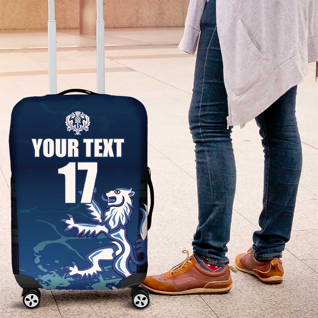 Custom Scotland Rugby Luggage Cover Go Scottish Thistle LT17