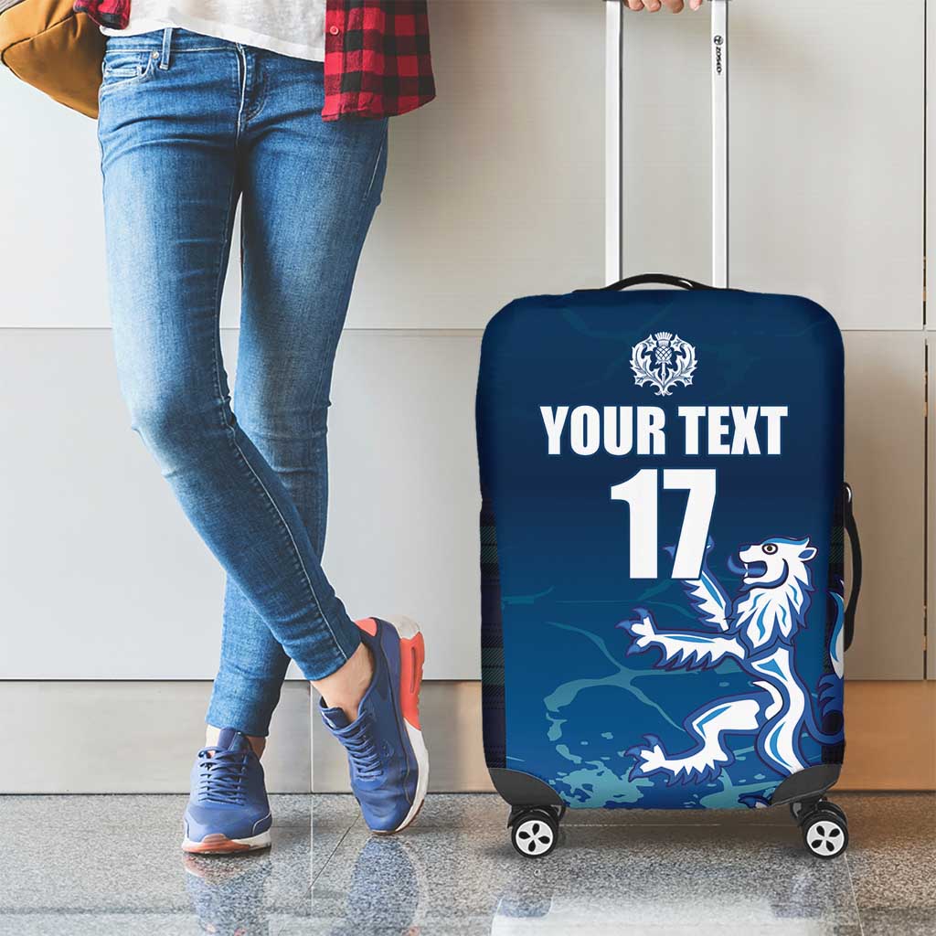 Custom Scotland Rugby Luggage Cover Go Scottish Thistle LT17