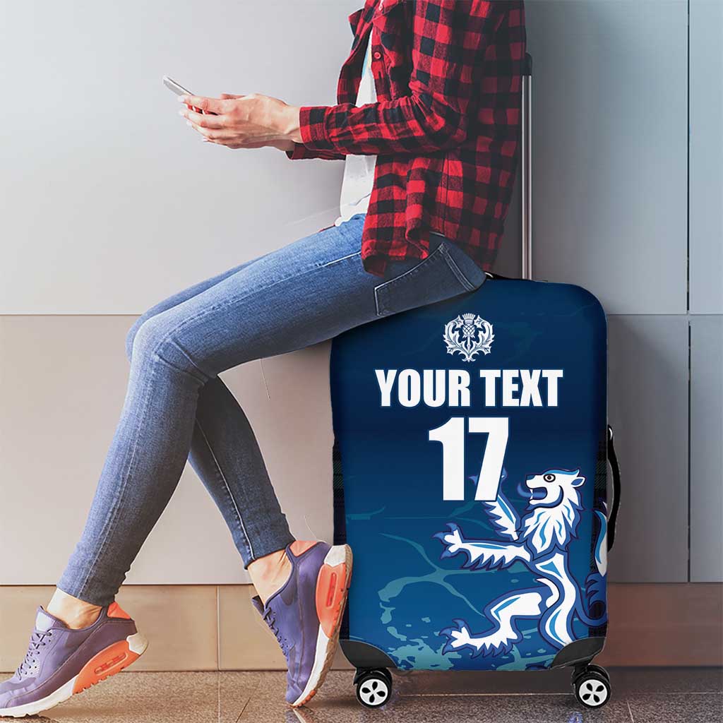 Custom Scotland Rugby Luggage Cover Go Scottish Thistle LT17
