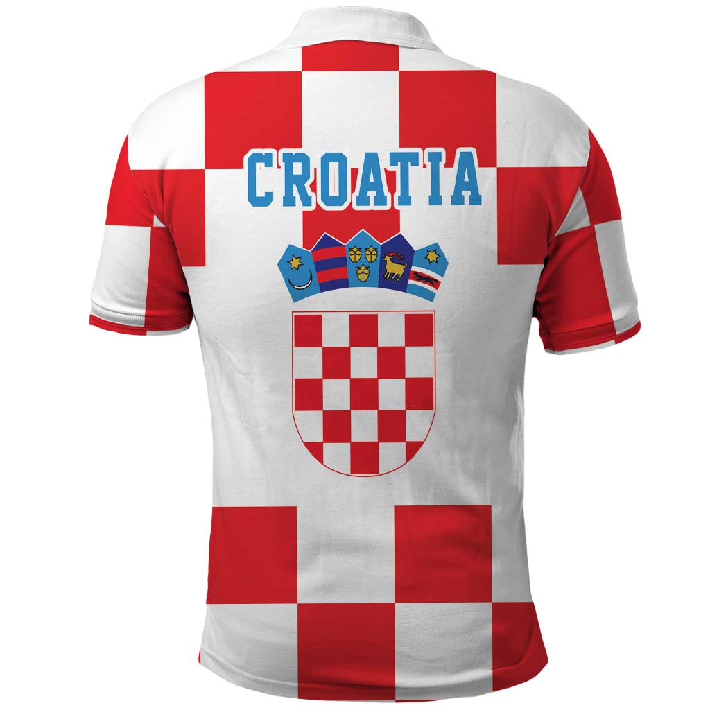 Croatia European Pine Marten and Iris Polo Shirt National Animal and Flowers LT17