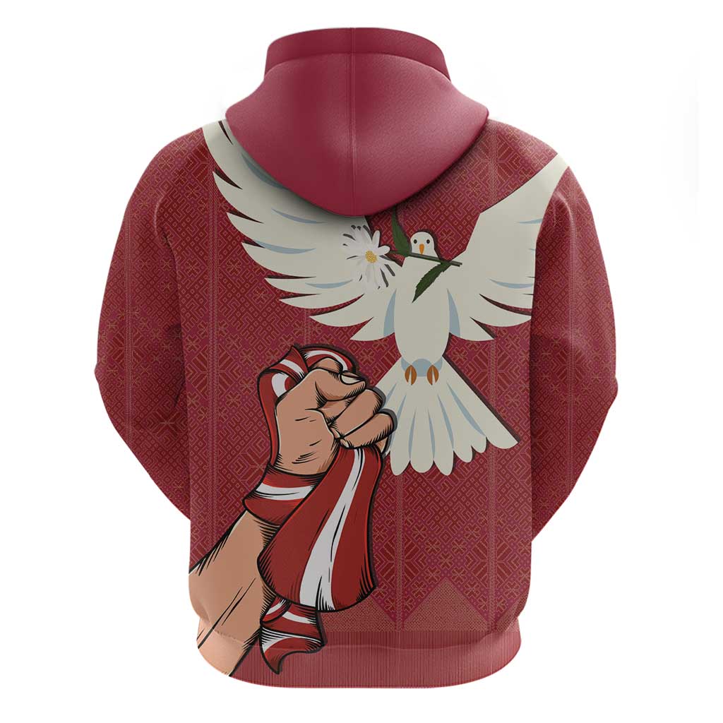 Latvia Restoration of Independence Day Hoodie Latvija 4th May with Dove LT17
