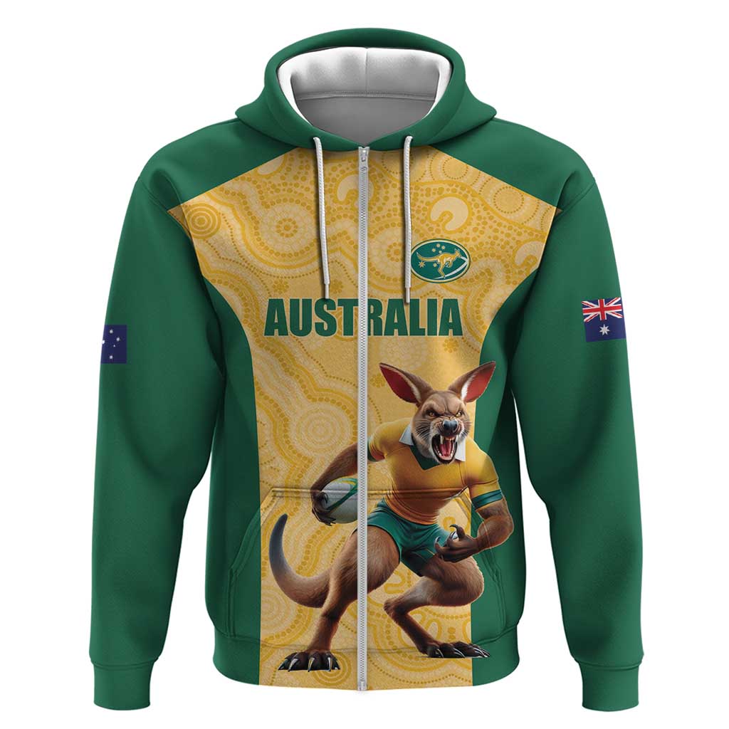 Custom Australia Rugby Hoodie Kangaroo Mascot LT17