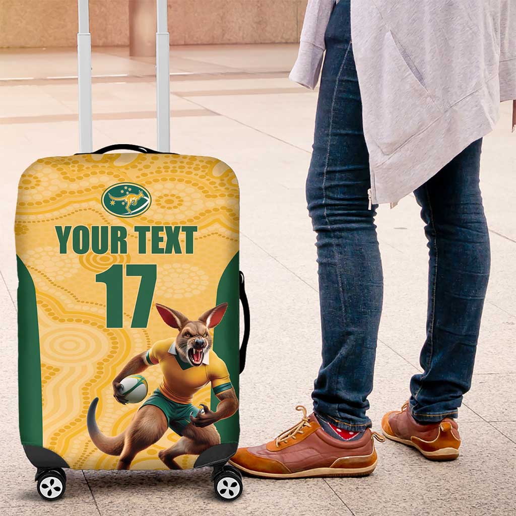 Custom Australia Rugby Luggage Cover Kangaroo Mascot LT17