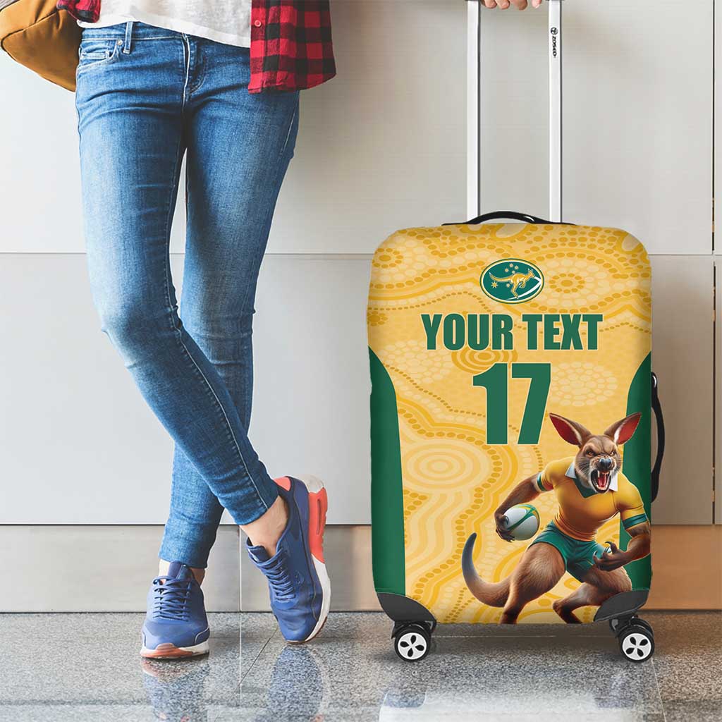 Custom Australia Rugby Luggage Cover Kangaroo Mascot LT17