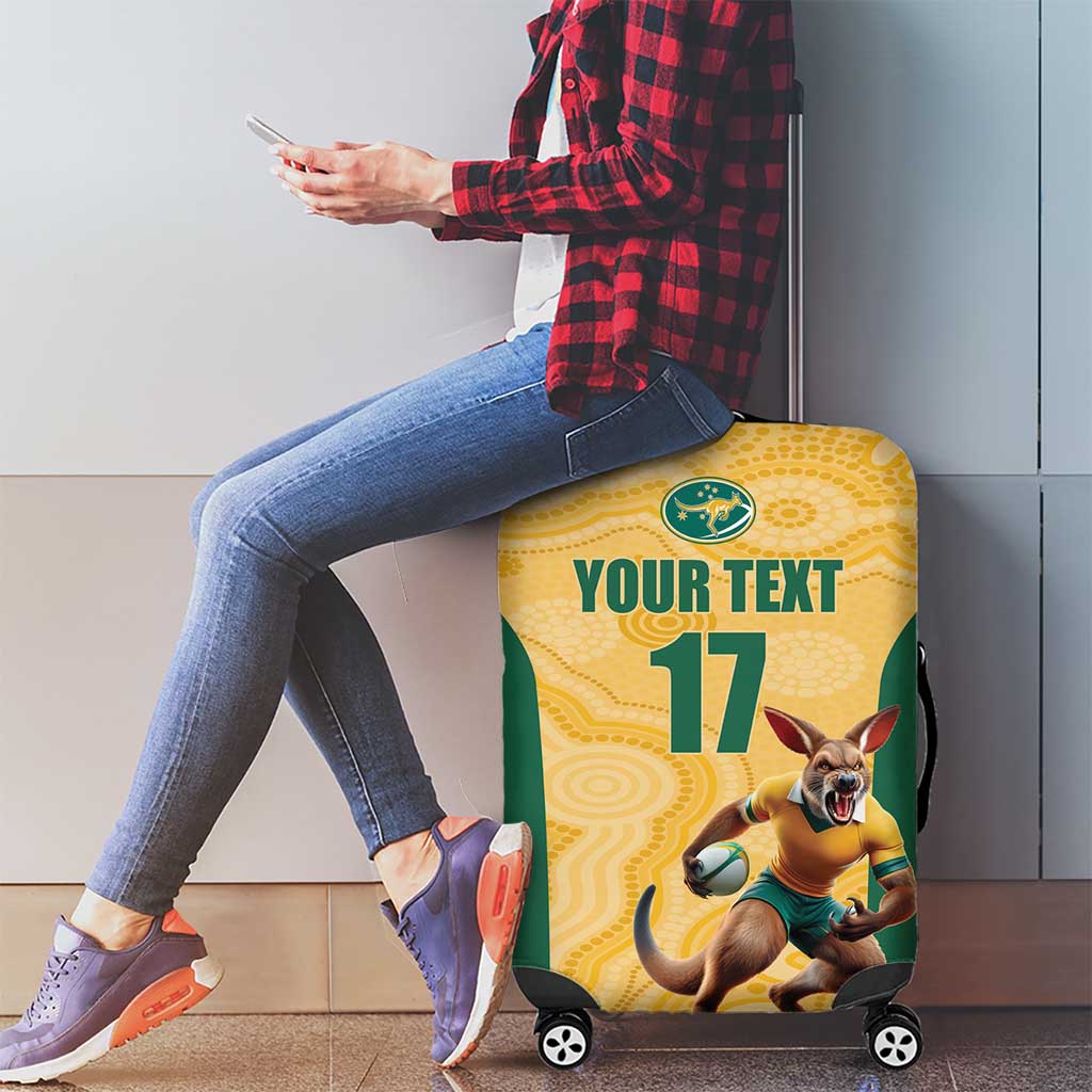 Custom Australia Rugby Luggage Cover Kangaroo Mascot LT17
